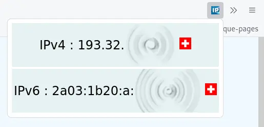 shebangtheip webextension to get current ipv4 and ipv6 addresses