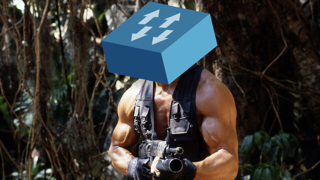 Illustration d’un commutateur réseau sécurisé représentant le durcissement des switchs et les bonnes pratiques de cybersécurité.