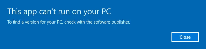 Message d’avertissement affiché lorsqu’un utilisateur tente d’ouvrir le Microsoft Store bloqué par AppLocker
