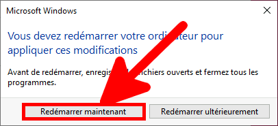 Windows | Redémarrer l'ordinateur