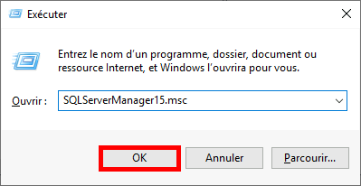 MSSQL | exécuter SQLServerManager15.msc