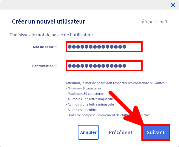 OVH | Créer un nouvel utilisateur étape 2