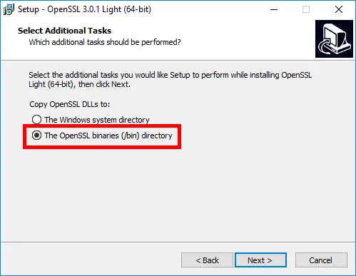 OpenSSL installation | OpenSSL DLLs location